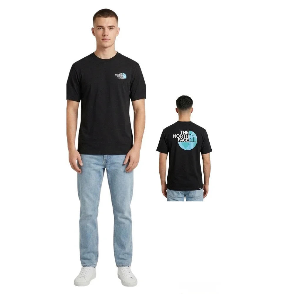The North Face Black Earth Globe Graphic Cotton Short Sleeve T-Shirt Unisex